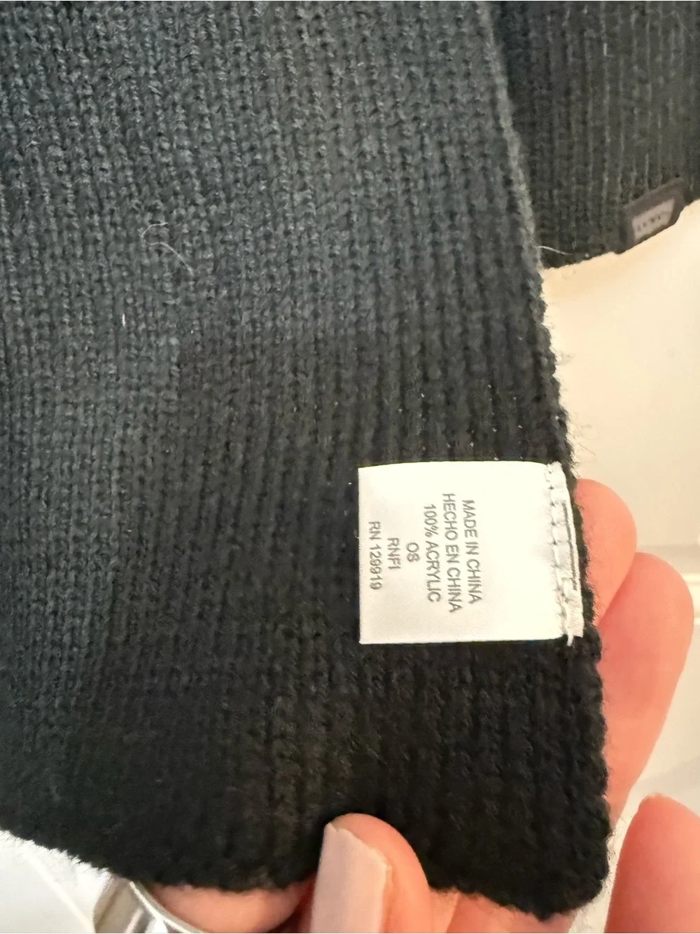 Levi’s Charcoal and Black Knit Men’s Scarf